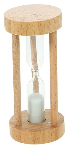 PRETYZOOM 3pcs Wooden Hourglass Sand Timer Clock for Boys and Girls White Sand Sandglass Timer Home Office Decor