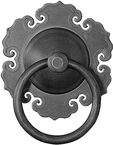 RWRAPS Türklopfer für die Vordertür, Schrankgriff-Knöpfe, Torklopfer im chinesischen Stil, Möbelbeschläge für Schrank/Gartenzaun (Durchmesser 11 cm/4,3) ()