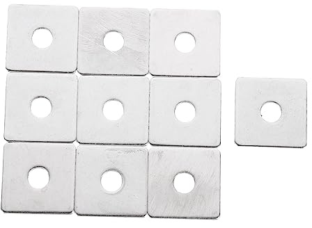Anneome Rondelle Quadrate in Acciaio Inox M8x30x2.0 Set da 10 Pezzi, Piastre Piatte Resistenti per Elementi di Fissaggio Industriali e Uso Domestico, Supporto Rinforzato per Bulloni di Ancoraggio