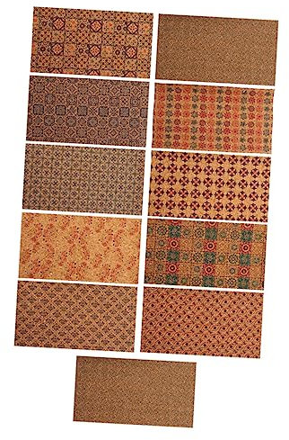 Anneome 11stücke Teiliges Kunstleder Mit Holzmaserung Bastelmaterial Für Schmuck Und Dekoration Vielseitig Einsetzbar Für Kreative Projekte Und Handwerksarbeiten