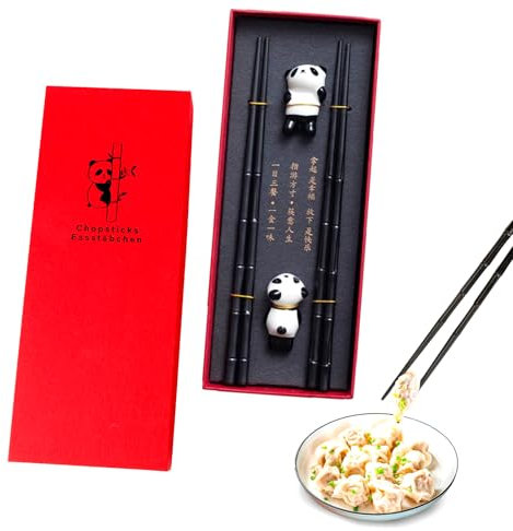 Yqhugbc 2 paia Bacchette Cinesi, Bacchette Sushi, Set Regalo Di Bacchette, Bacchette Giapponesi, Riutilizzabili, Lavabili in Bacchette per Lavastoviglie, Adatto a Casa, Ristorante, Regalo
