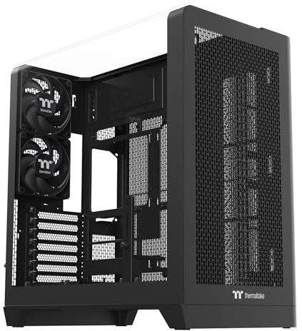 Thermaltake View 390 Air; Mid Tower; 2x120mm CT Fans Included; 360mm Radiator Support; 420mm GPU Clearance; Hidden Connector Support; Rotatable PCIe Slots; 200mm PSU Clearance; Black; CA-11F-00M1WN-00