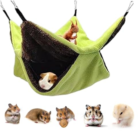 Hamac pour Petit Animal de Compagnie,Maison Cochon d'Inde,Hamac de Cage,Hamac Lit Hamac pour Animaux de Compagnie À Double Couche,Hamac Chinchilla Furet 34x34cm Maison Cochon d'Inde