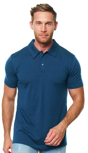Merino.tech 100% Merino Wool Polo Shirt Men - Merino Wool T Shirt Mens | Lightweight, Breathable Casual Mens Base Layer Tops, Odor-Resistant, Moisture-Wicking for Business, Travel, Golf