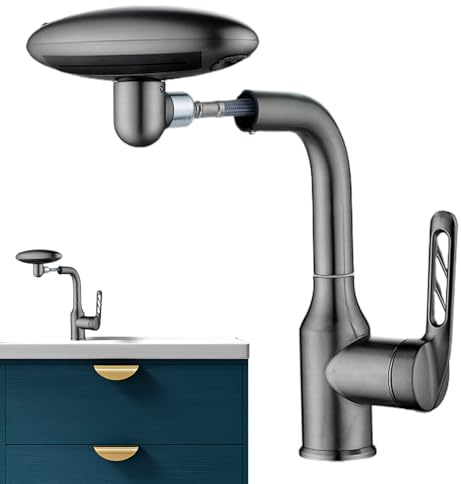 Waschbeckenarmatur | Einhandarmatur für Badezimmer, 4 Modi, Sanitär-Hardware mit 360-Grad-Drehauslauf für Händewaschen, Zahnbürsten, Gesichtsreinigung