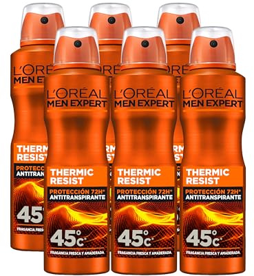 L'Oréal Paris, Men Expert, Thermic Resist, Desodorante en Spray, Pack 6 x 150ml