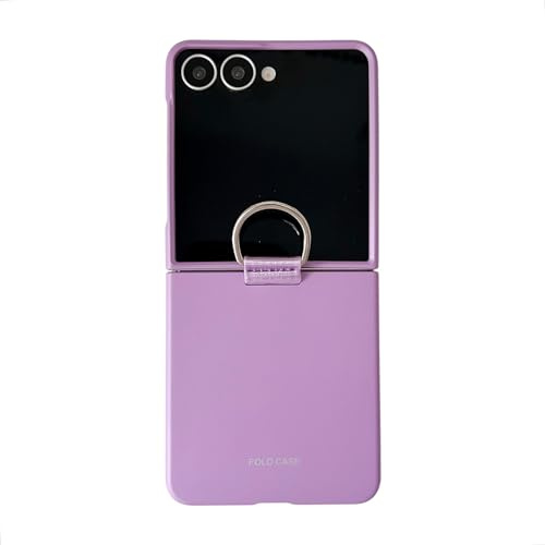 BORYA fodral för Samsung Galaxy Z Flip8 (Flip 8) 5G, ultra tunn stötsäkert premium mobiltelefonfodral, vikbar högkvalitativ silkesmatt PC-skyddsfodral med ring, reptålig lätt fodral, lila