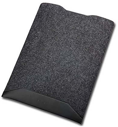 Filz&PU Leder Sleeve Case Hülle Tache Ultrabook Laptop Tasche für MacBook Air & MacBook Pro 13,3 Zoll/MacBook Pro Retina 13 Zoll Hülle mit Geschütztes Inneres und Externes Mousepad Schwarz