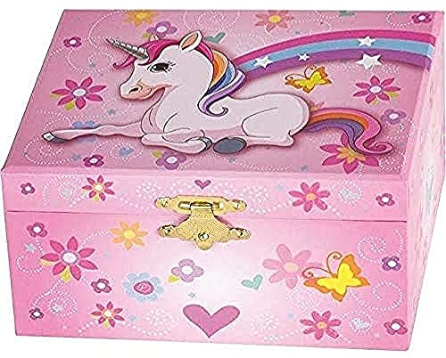 Goki 15543 Musikspieldose Einhorn Melodie Schwanensee, rosa