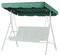 Flexzion Swing Canopy Cover (Green) 77x43 - Deluxe Polyester Top Replacement UV Block Sun Shade Waterproof Decor for Outdoor Garden Patio Yard Park Porch Seat Furniture