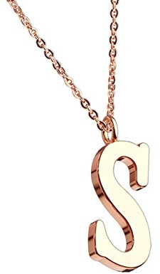beyoutifulthings Halskette Anhänger ALPHABET INITIALEN Kette Damen-Halskette Schmuck Collier Edelstahl Silber Roségold
