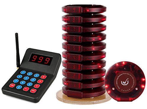 Retekess T119 Pager Rufsystem, 400 mAh Restaurant Pager, Unterstützt USB-Ladungim, 3 Anrufmodi, Aufrufsystem, Abfrage des Hiasory-Datensatzes, Food Court Hotel Pizzeria Restaurant