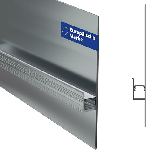 INNOVATE LED Trockenbauprofil 2m milchig Schattenfuge 80 LED Streifen 11mm | Deckenleisten Trockenbau indirekte Beleuchtung Wohnzimmer I Alu Profil Trockenbau Fußleisten Bad Kinderzimmer Küche