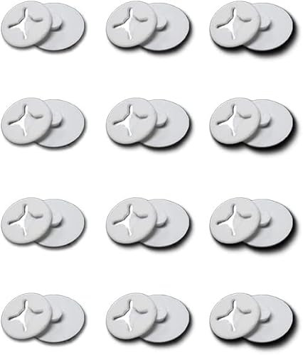 BKSAI Befestigungsknöpfe für Fliegengitter Fenster Insektenschutz Moskitonetz Fliegenschutzgitter Dachfenster ohne Bohren (Weiß, 12PCS)