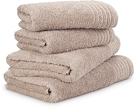 Möve Handtuchset New Classic 4-TLG Handtücher - 2X 50x100cm + 2X 67x140cm, 100% Baumwolle,