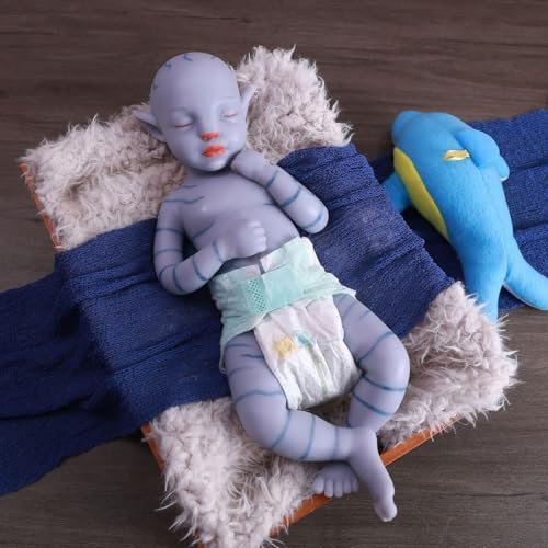 Farious 18,5 tum fullbordad babydocka, blå bobydocka flicka