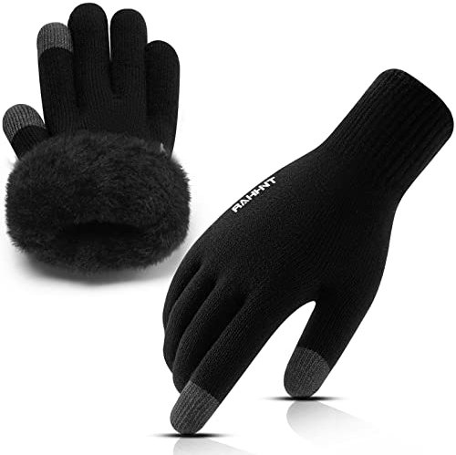 Rahhint Thermo Wolle Touchscreen Handschuhe Damen Herren Winterhandschuhe Warm für Indoor-Outdoor-Sport