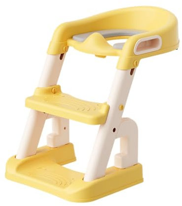 HOUSN Toilettensitz Kinder mit Treppe, 2-in-1 Breite Stufen Toilettentrainer Faltbar Kinder Toilettentrainer Tragbarkeit Kindertoilettensitz Kindertoilettenleiter,1