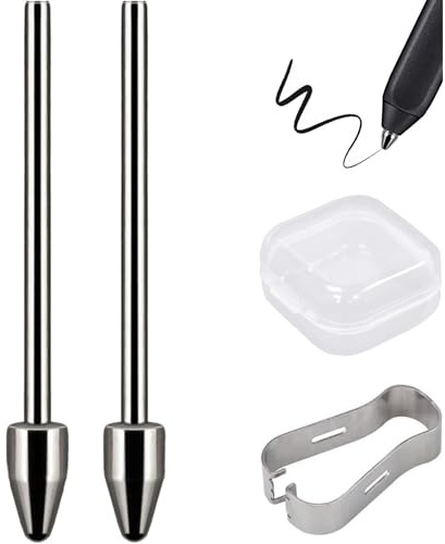 GIONAR 2 Stück Ersatzspitzen aus Titanlegierung, S Pen Spitze Kompatibel mit Samsung Serie Note10, Note20, Tab S6 S7 S8 S9 Serie und Neue Serien S22U S23U S24U mit Werkzeuge und Aufbewahrungskiste