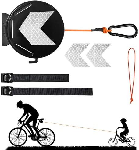 Abschleppseil Fahrrad Kinder 2m Fahrrad Abschleppseil, Einziehbare Fahrrad Seilzug Kinder, Follow Me Fahrrad, Bike Buddy, Eltern Kind Zugseil Abschleppseil Traktionsseil für Kinder MTB Bike