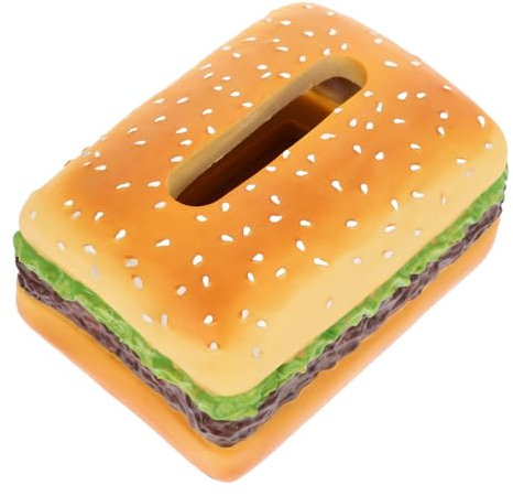 CIMAXIC Serviettenbox in Hamburger-form Taschentuchbox Aus Harzmaterial Für Wohnzimmer