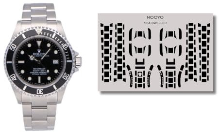 NOOYO Schutzfolie für Rolex Sea-Dweller Schutz für Gehäuse, Schließe und Armband z.B. 16600