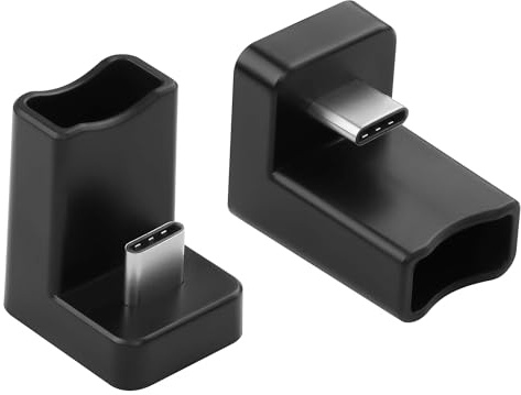 GINTOOYUN 2 PCS U Shape USB C Adapter 180 Degree USB C Male to Female Adapter Type C Male to Female Connector Adapter for Mobile Phone, Laptop,USB C Hub etc