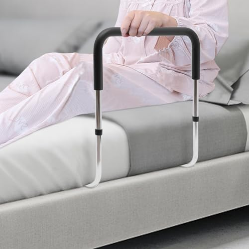 TESUGN Bed Rail for Elderly, Bed Assist Rails Adjustable with Non-Slip Handle, Safety Bed Rail Guard, Assist Grab Bar for Adults Kids Safety Hospital Home Care