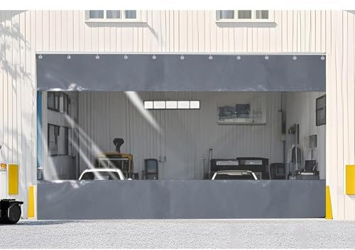 Portes de maison - Rideaux de séparation de garage, extérieur Rideau en vinyle Clôture de patio transparente, Très résistant Panneaux de bâche imperméable pour Gazebo Balcon Pergola(1.8x2.4m/5.9x7.9FT