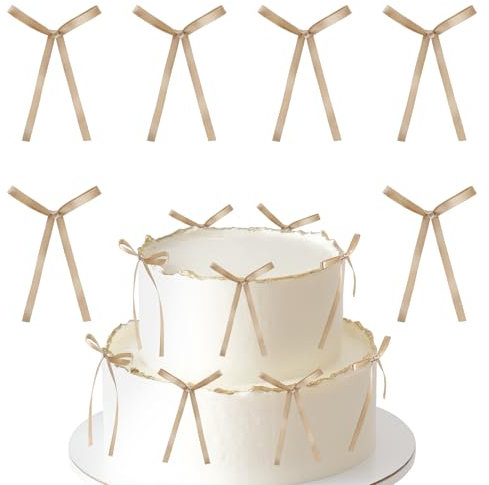 Torta fiocco champagne decorazione 30 pezzi champagne oro, torta dorata, decorazioni per compleanni, matrimoni, baby shower, fiocchi per confezioni regalo