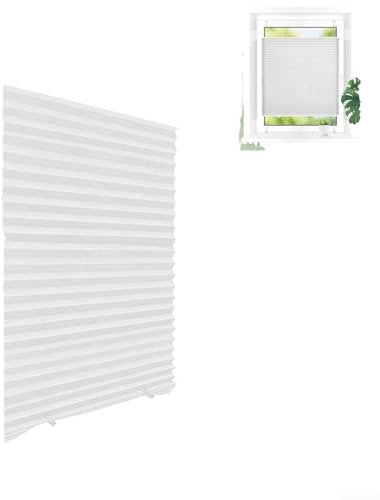 Besshepplo Verdunkelungsrollos – Verdunkelungsrollos für Fenster, Faltrollo für Schlafzimmer, Küche, Badezimmer, Fenster, 60 x 150 cm (weiß)