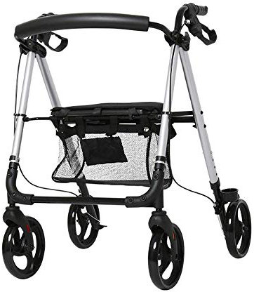 Rollator, Gehgestell, 4 Räder, faltbar, kompakte Mobilitätshilfen mit Sitztasche, Transport, Mehrzweck-Gehstock, für ältere Menschen mit Behinderungen, rücksichtsvoll (#3)