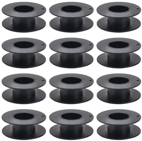 SUNNYCLUE 15 bobina de Plástico Negra Vacía de 5.5cm para Joyería, Abalorios, Cadena, Encaje, Cordón de Ganchillo, Organizador de Alambre, Bobinas para Coser, Bordar, Tejer, Manualidades Y Accesorios.