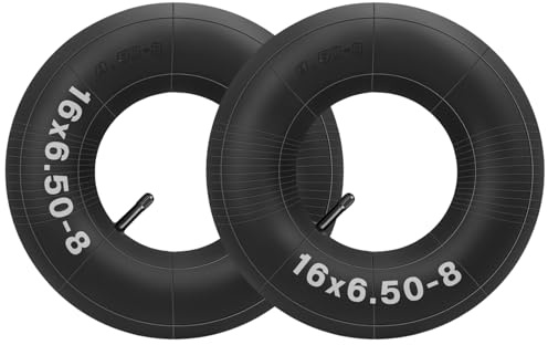 2 Pacco 16x6.50-8 Pneumatici con Camere d'aria 16x650-8 16x7.50-8 16x750-8 Camere d'aria con Foro Valvola Diritto per Golf Cart, Trattore, Tagliaerba, Sgusciatore, Terrappiattatore