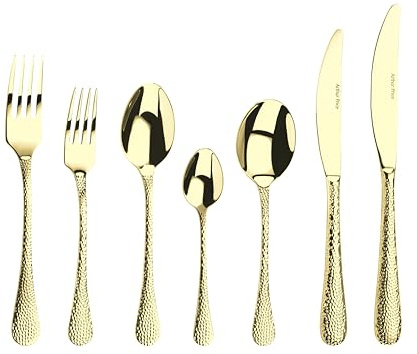 Arthur Price Avalon Champagne Gold Cutlery Set, 60-Piece for 8 People,