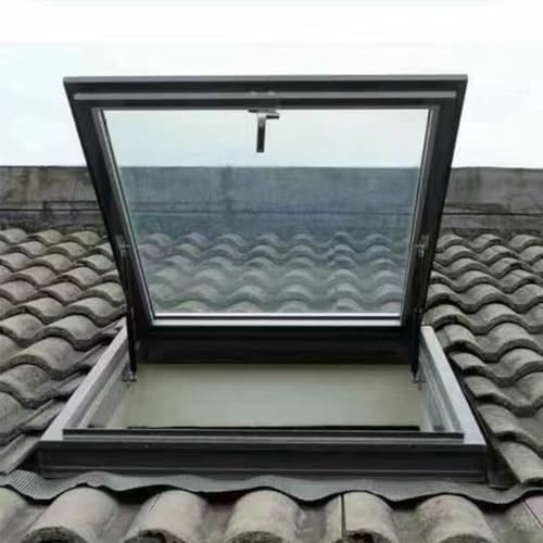 Fenêtres pour toits Plats en Aluminium, puits de lumière avec Sortie de Secours, résistantes aux intempéries, adaptées aux sous-sols et aux vérandas,A01,75x75