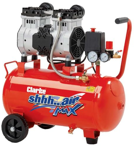 Clarke SHHH24/150 Shhh Air Max 7cfm 24 Litre 1.5HP Low Noise Oil Free Air Compressor (230V)