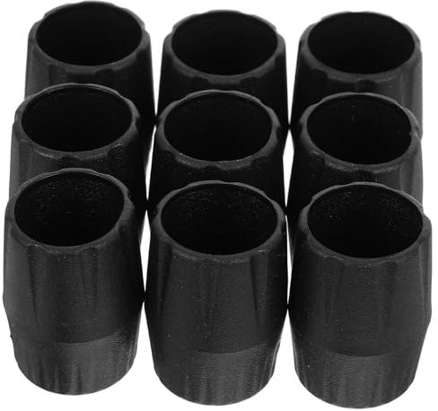YARNOW Schwarze Rutschfeste Gummikappen für Mikrofonständer mit 9 Stück Portable Gummifüße für Heim Audiogeräte und Broadcasting Studios