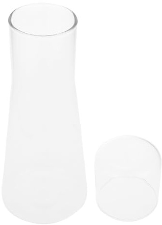 HEALEEP Jarra de Agua de Vidrio Transparente 750 Ml para Agua Fría y Jugos, Hervidor Doméstico Resistente para Uso Diario en Cocina y Comedor, Recipiente para Bebidas Frías