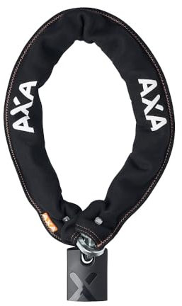 AXA 5011542 Unisex-Adult Newton Promoto+ 4 100/10,5 Kettenschloss, Schwarz
