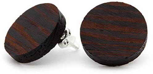 NaturSchatulle Holzschmuck Holzohrringe Echtholz Ohrstecker Holz 925 Sterling Silber Holz Ohrringe Damen natürlicher Ohrschmuck