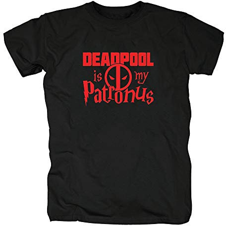 TSP Deadpool is My Patronus Herren T-Shirt Hero Comic 5XL Schwarz