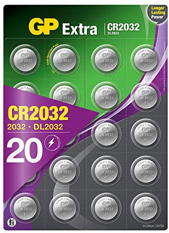 CR2032 Battery 3V Lithium – Pack of 20 – (CR 2032 / Batteries CR2032 / DL2032 / ECR2032/) Ideal for CMOS - Remotes – Head Torch - Tea Light Candles – Toys – Keyfob – Scales –– Led lights etc.