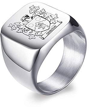 VNOX Benutzerdefinierte Personalisierte Familienwappen/Logo/National Emblem/Siegelring Edelstahlring für Männer