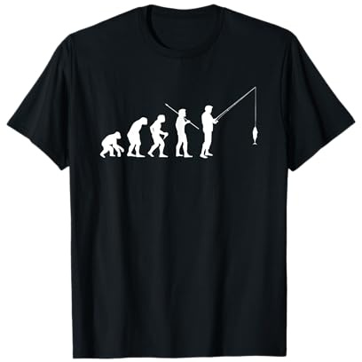 Evoluzione Umana Pesca Pescatore Regalo Maglietta