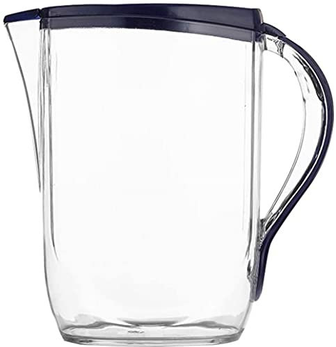 Brocca Rettangolare Porta Frigorifero Brocca Raffreddamento Brocca Plastica Ad Alta Temperatura Per Uso Domestico Brocca Per Succo Di Grande Capacità Brocca Fredda Bianca-blue||3L