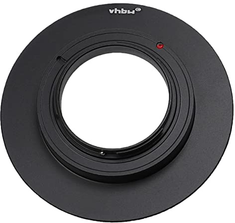 vhbw retro adattatore 77mm compatibile con Panasonic Lumix DMC-GX9, DMC-GX800 obiettivi fotocamere, fotocamere digitali - nero opaco