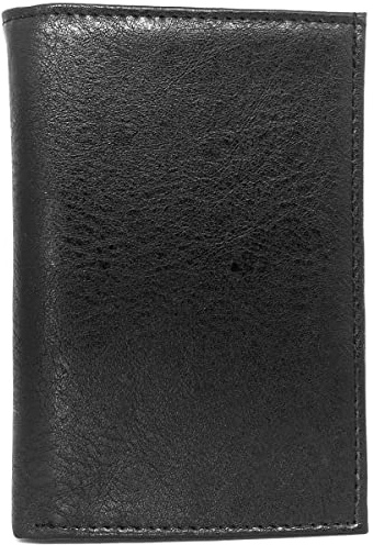Charmoni - Portefeuille Homme - Grande Classique - Cuir synthétique - Porte Carte Crédit Monnaie Carte Grise permis pièce d'identité - Noir