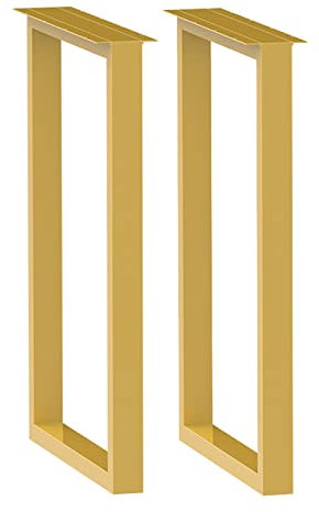 2 Stück Tischkufen Aus Metall, Tischbeine Für Couchtisch Sitzbank, Höhe 62/72/100cm, Tischgestell Tischbeine Industriedesign, Für Esstisch Schreibtisch Couchtisch ( Color : Gold , Size : W40*H100cm )