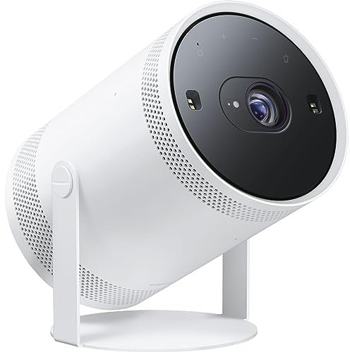 Samsung The Freestyle 2nd Gen SP-LFF3CLAXXXE Smart 2023 - Proyector de 100, Diseño 360º, Smart TV de 100, Calibración automática, Proyecta estés Donde estés y Sonido Envolvente